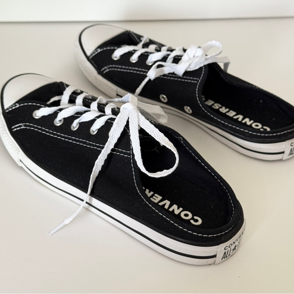 Converse All Star Black and White Slip-On Clogs - Picture 5 of 9